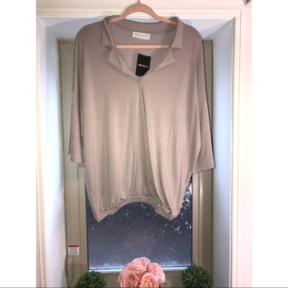 NWT-Forever 21- Collared Top